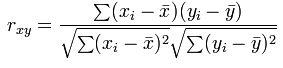 Pearson correlation