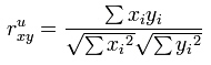 correlation coefficient